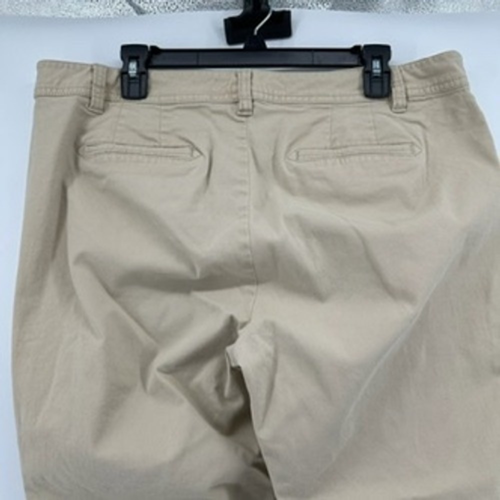 Talbots Womens 16 Straight Leg Ankle Pants Khaki Casual Zip Hem - Picture 7 of 13